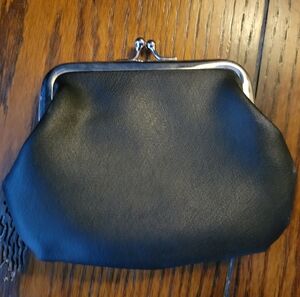 Black Leather Coin Purse